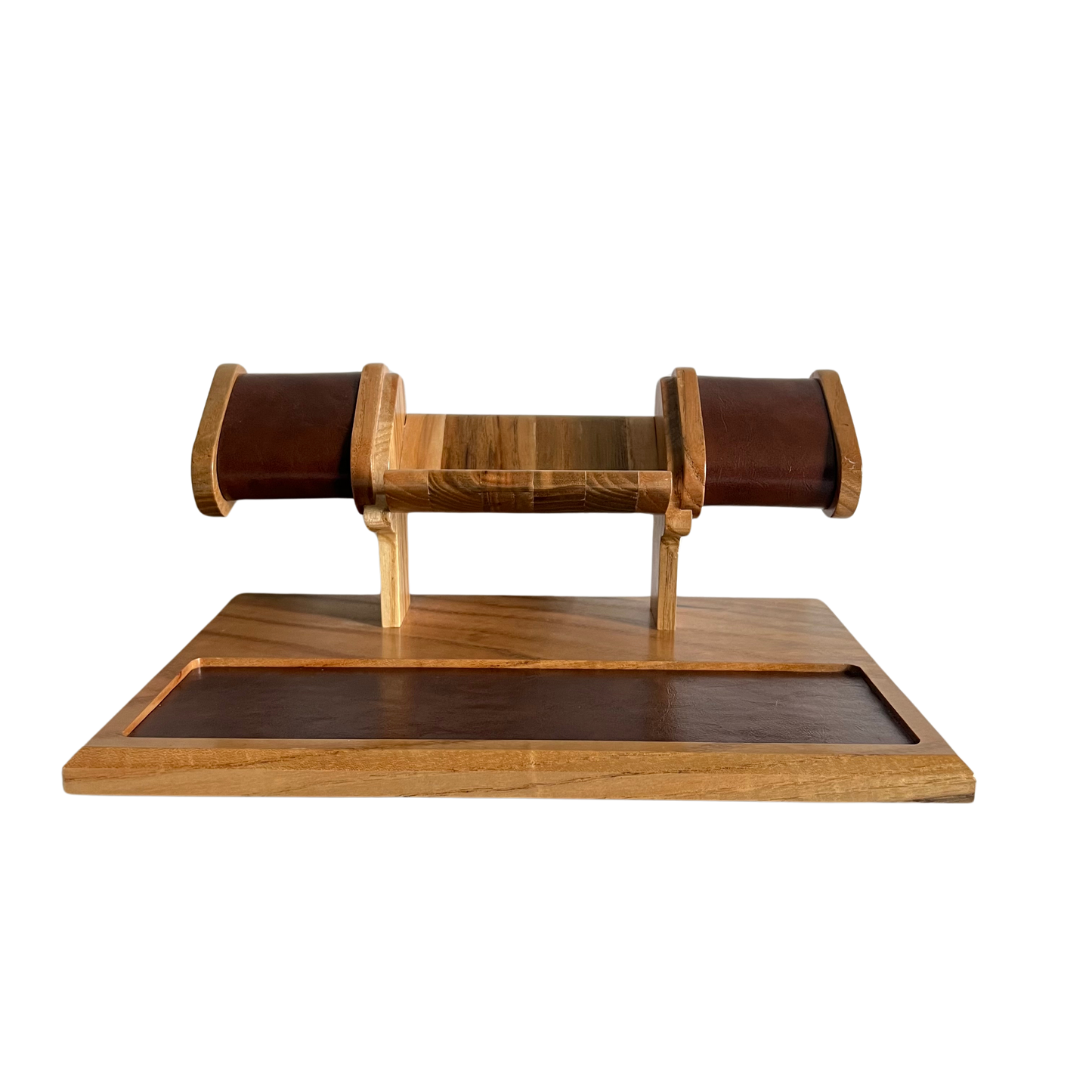 Hand Crafted Wooden Watch Stand With Bevelled Edge.