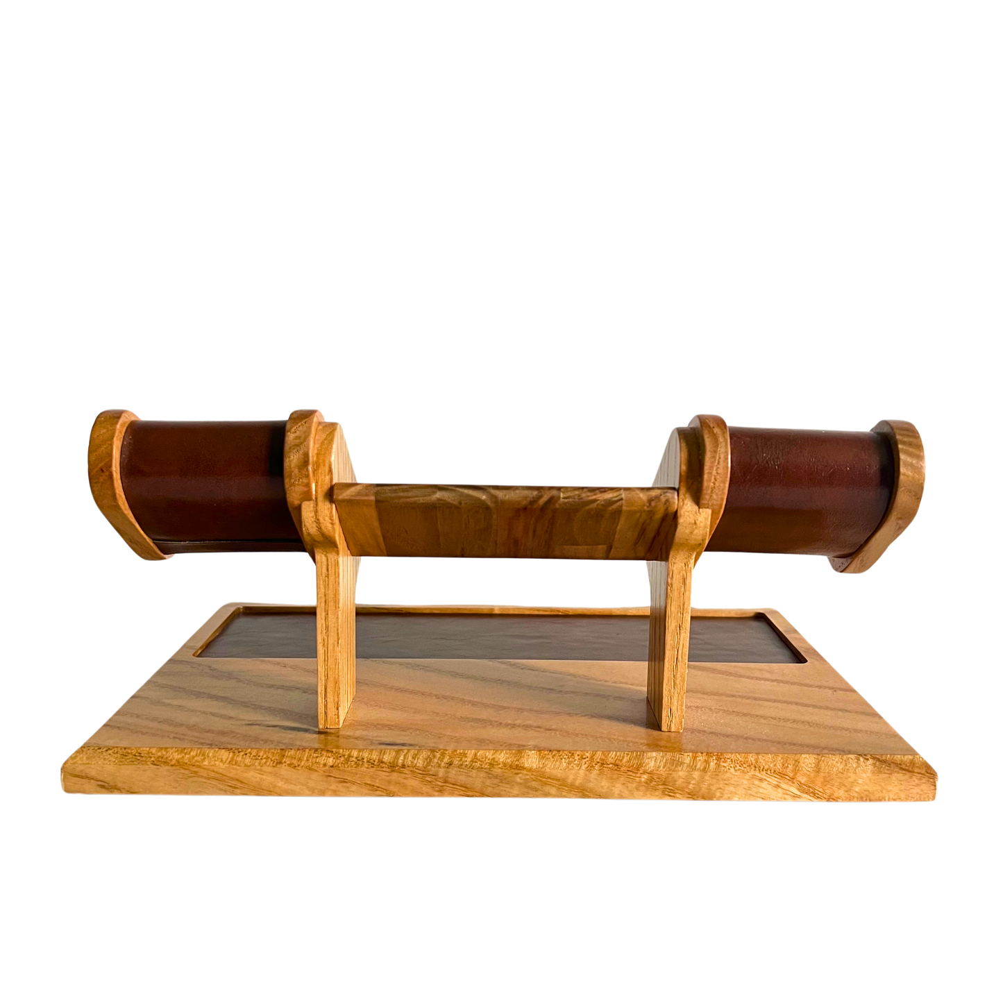 Hand Crafted Wooden Watch Stand With Bevelled Edge.