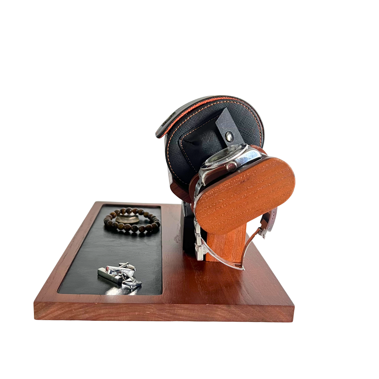Hand Crafted Wooden Watch Stand/Square Edge.