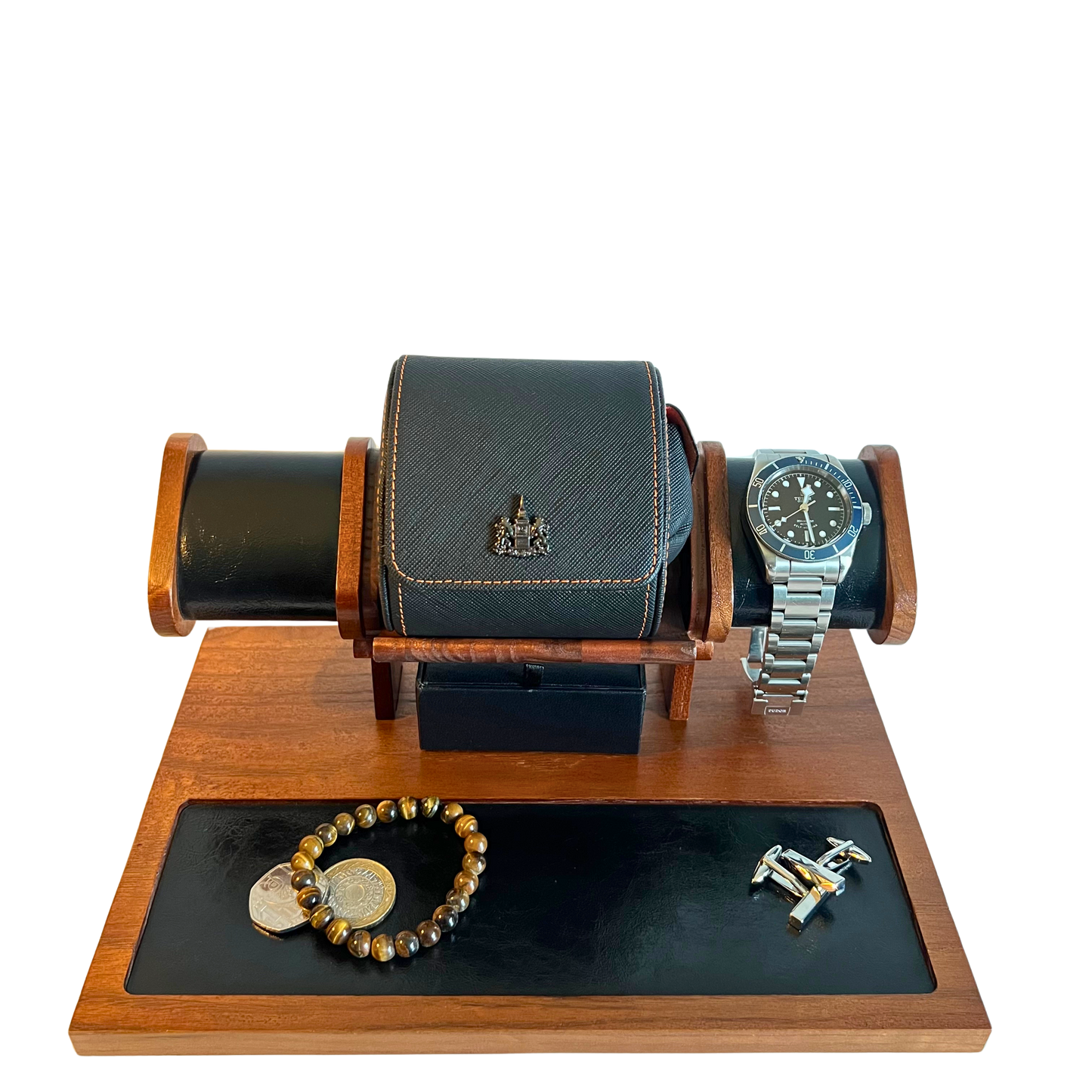 Hand Crafted Wooden Watch Stand/Square Edge.