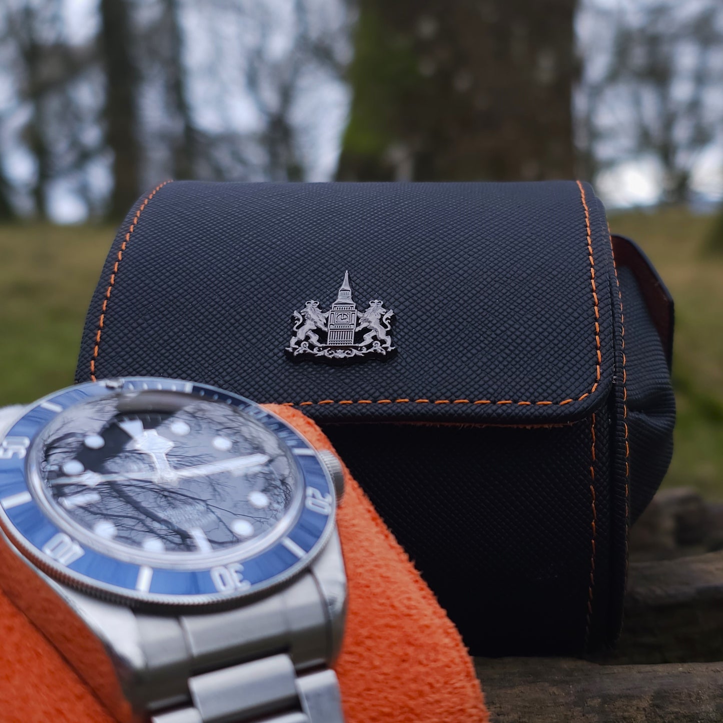 Black Single Watch Roll