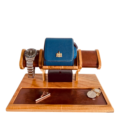 Hand Crafted Wooden Watch Stand With Bevelled Edge.