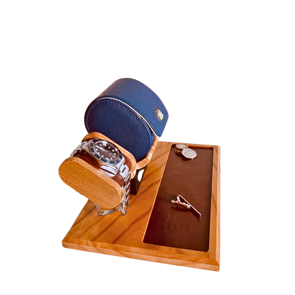 Hand Crafted Wooden Watch Stand With Bevelled Edge.